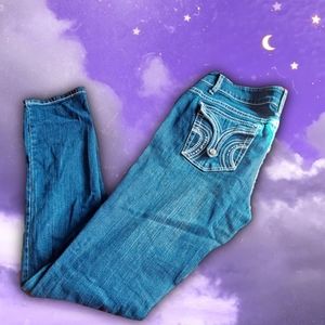 Y2k Red Rivet Rhinestone Straight Leg Jeans